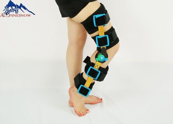 चीन मेडिकल एसबीआर सामग्री समायोज्य काले आर्थोपेडिक रिटेनर घुटने ब्रेसिज़ उत्पाद हिंगेड आपूर्तिकर्ता